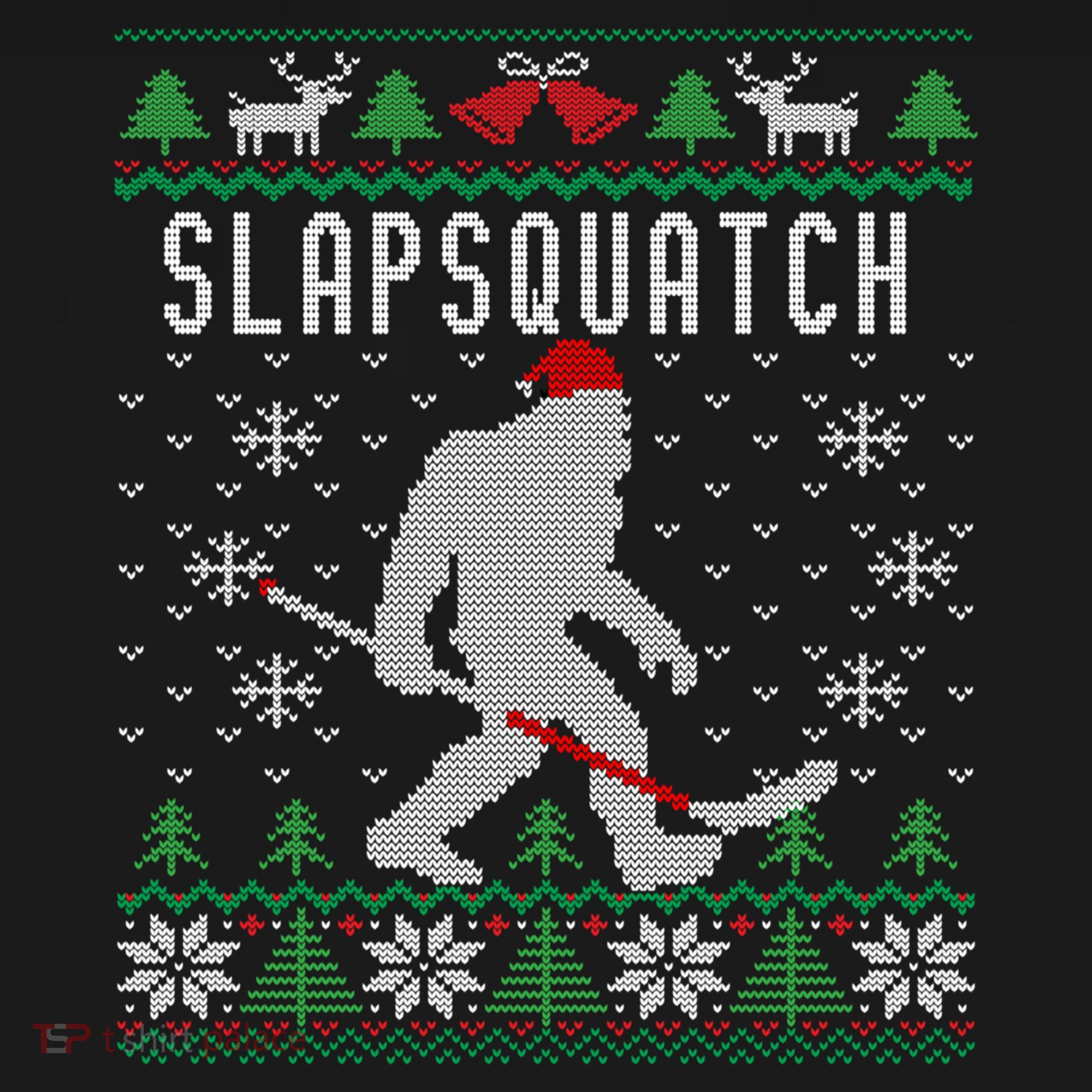 Slapsquatch Ugly Christmas Hockey Sasquatch Bigfoot Funny Gift Women's Hoodie