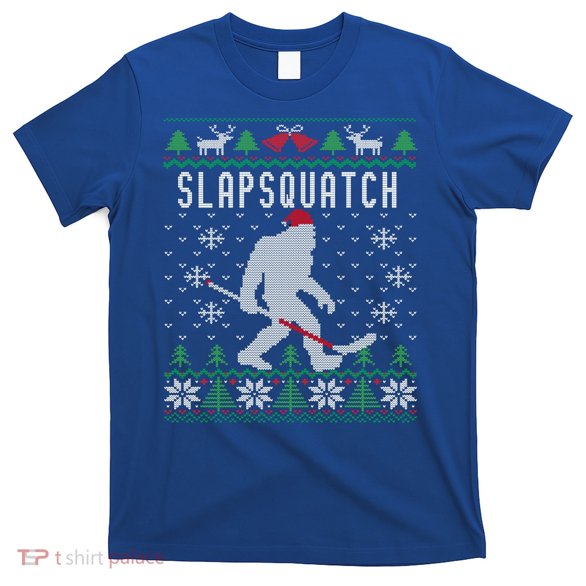 Slapsquatch Ugly Christmas Hockey Sasquatch Bigfoot Funny Gift T-Shirt