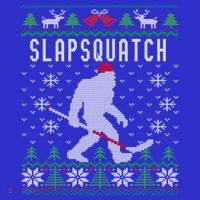 Slapsquatch Ugly Christmas Hockey Sasquatch Bigfoot Funny Gift Women's Tank Top thumb 5