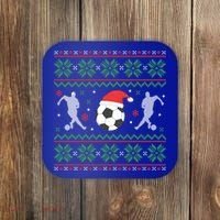 Soccer Ugly Christmas Sweater Funny Xmas Soccer Cute Gift Coaster thumb 0