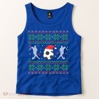 Soccer Ugly Christmas Sweater Funny Xmas Soccer Cute Gift Tank Top thumb 2