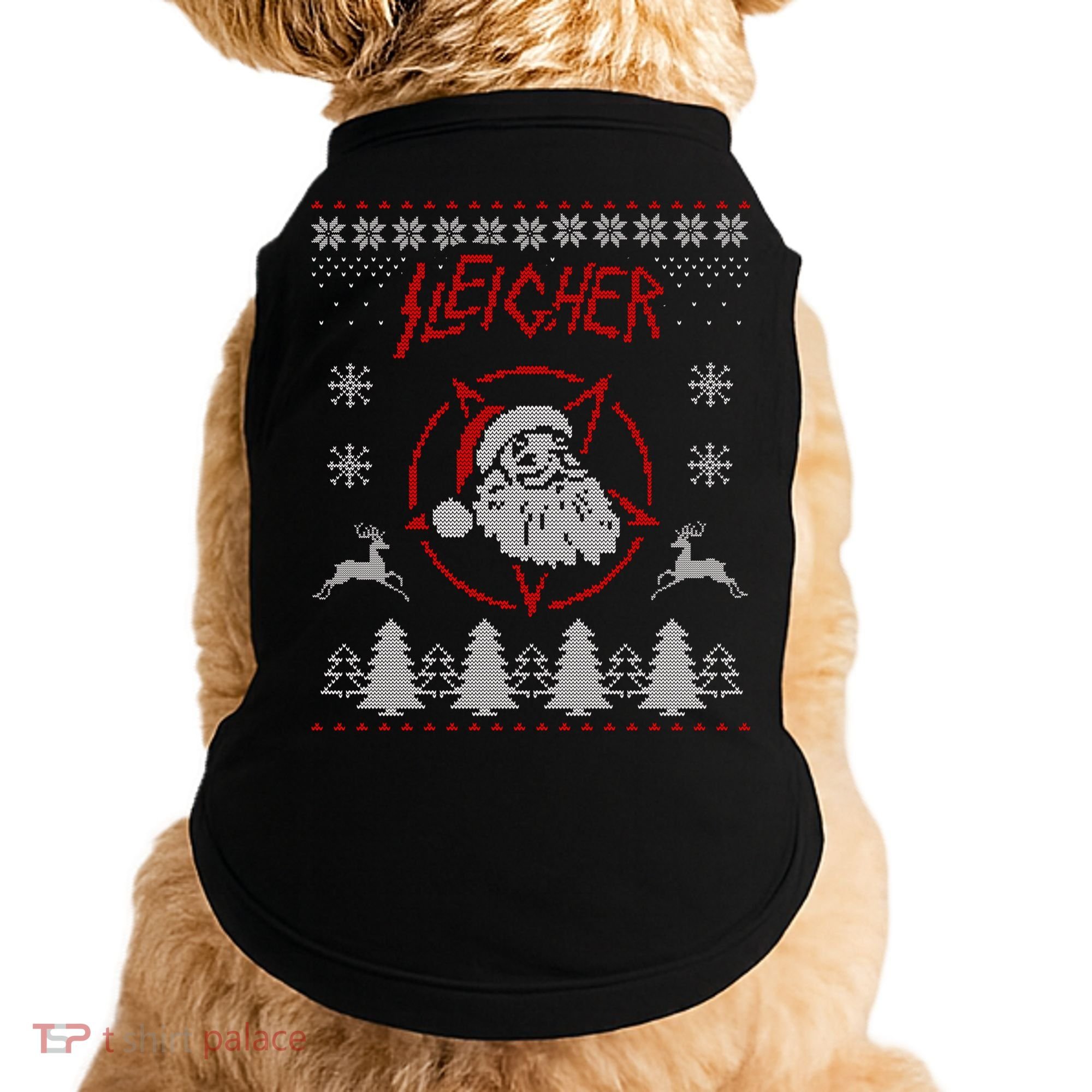 Sleigher Ugly Christmas graphic Santa Metal print Doggie Tank