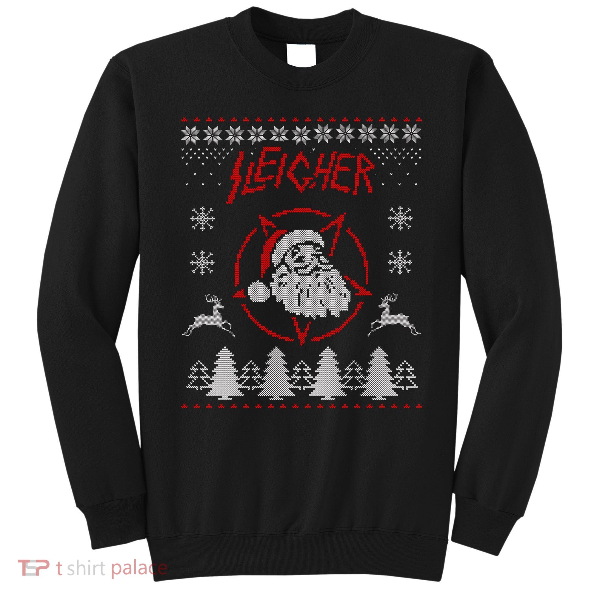 Sleigher Ugly Christmas graphic Santa Metal print Sweatshirt