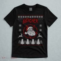 Sleigher Ugly Christmas graphic Santa Metal print T-Shirt thumb 5