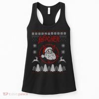Sleigher Ugly Christmas graphic Santa Metal print Women's Tank Top thumb 0