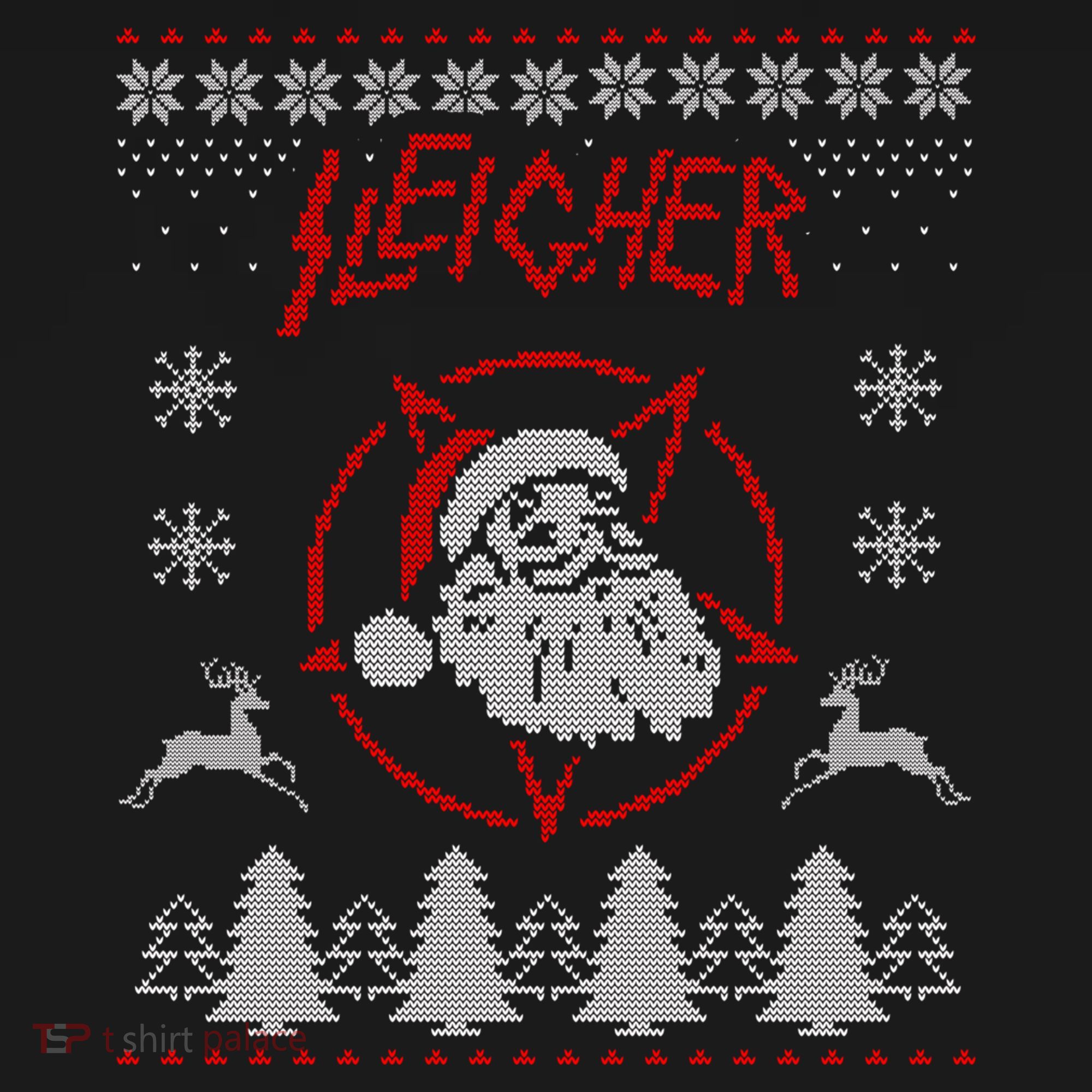 Sleigher Ugly Christmas graphic Santa Metal print Women's Tank Top
