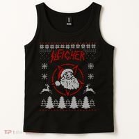 Sleigher Ugly Christmas graphic Santa Metal print Tank Top thumb 2