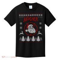 Sleigher Ugly Christmas graphic Santa Metal print Kids T-Shirt thumb 0
