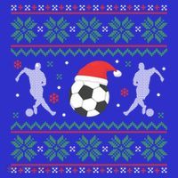 Soccer Ugly Christmas Sweater Funny Xmas Soccer Funny Gift Mousepad thumb 1