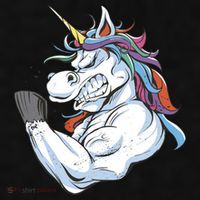 Strong Unicorn Creature Ladies PosiCharge Tri-Blend Wicking Tank thumb 2