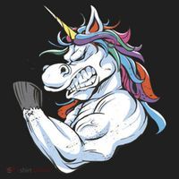 Strong Unicorn Creature 7 Panel Mesh Trucker Snapback Hat thumb 2