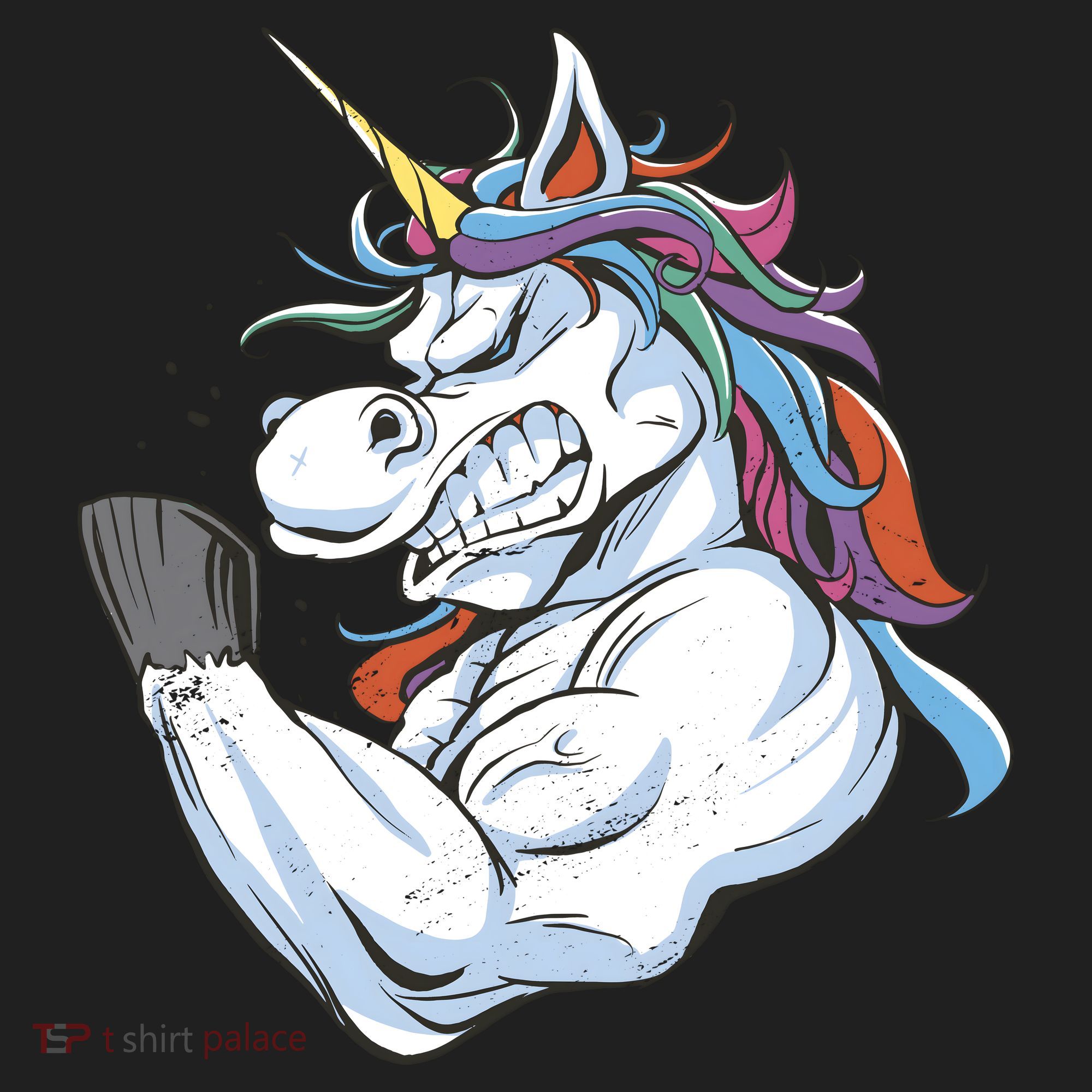 Strong Unicorn Creature 7 Panel Mesh Trucker Snapback Hat