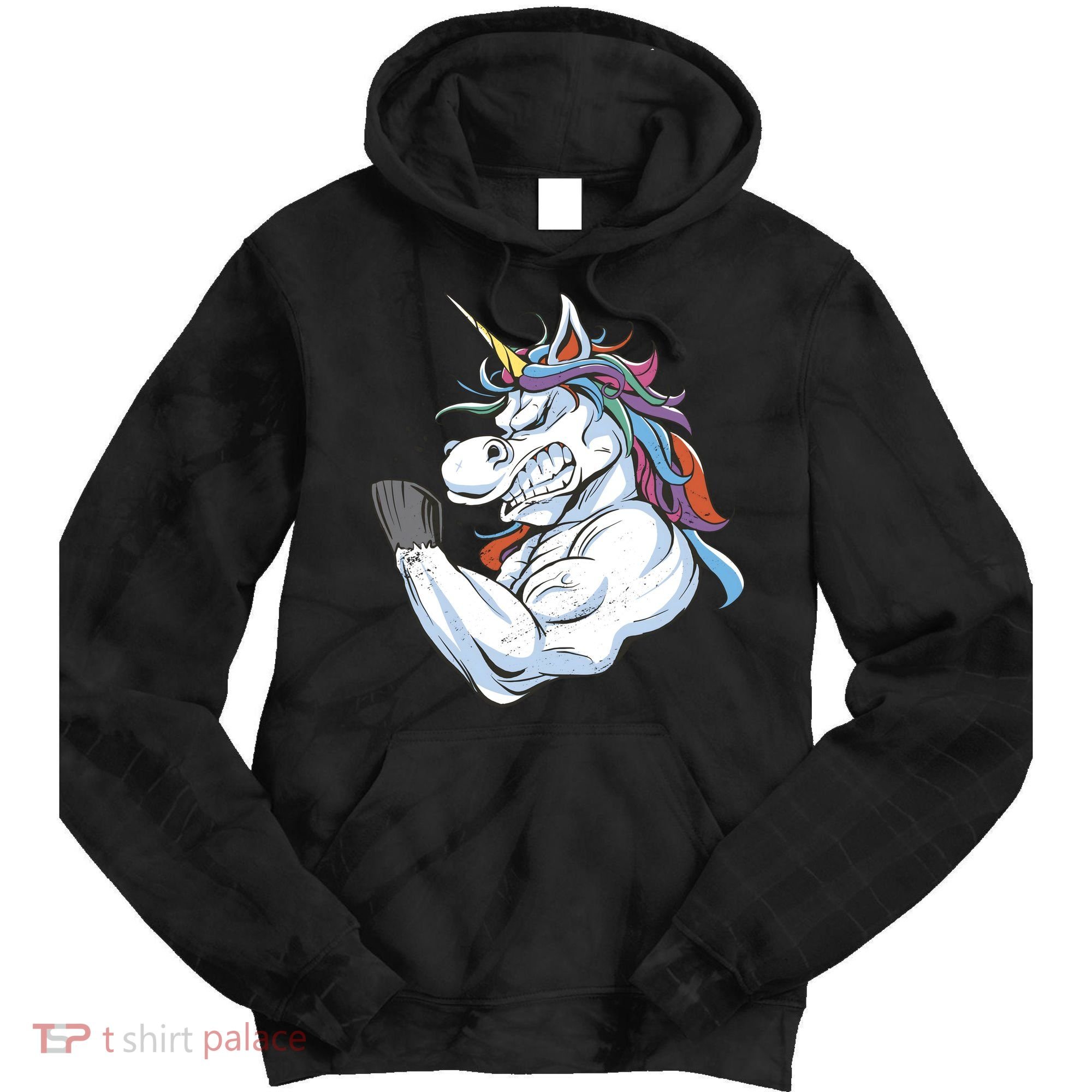 Strong Unicorn Creature Tie Dye Hoodie