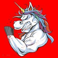 Strong Unicorn Creature Santa Hat thumb 1