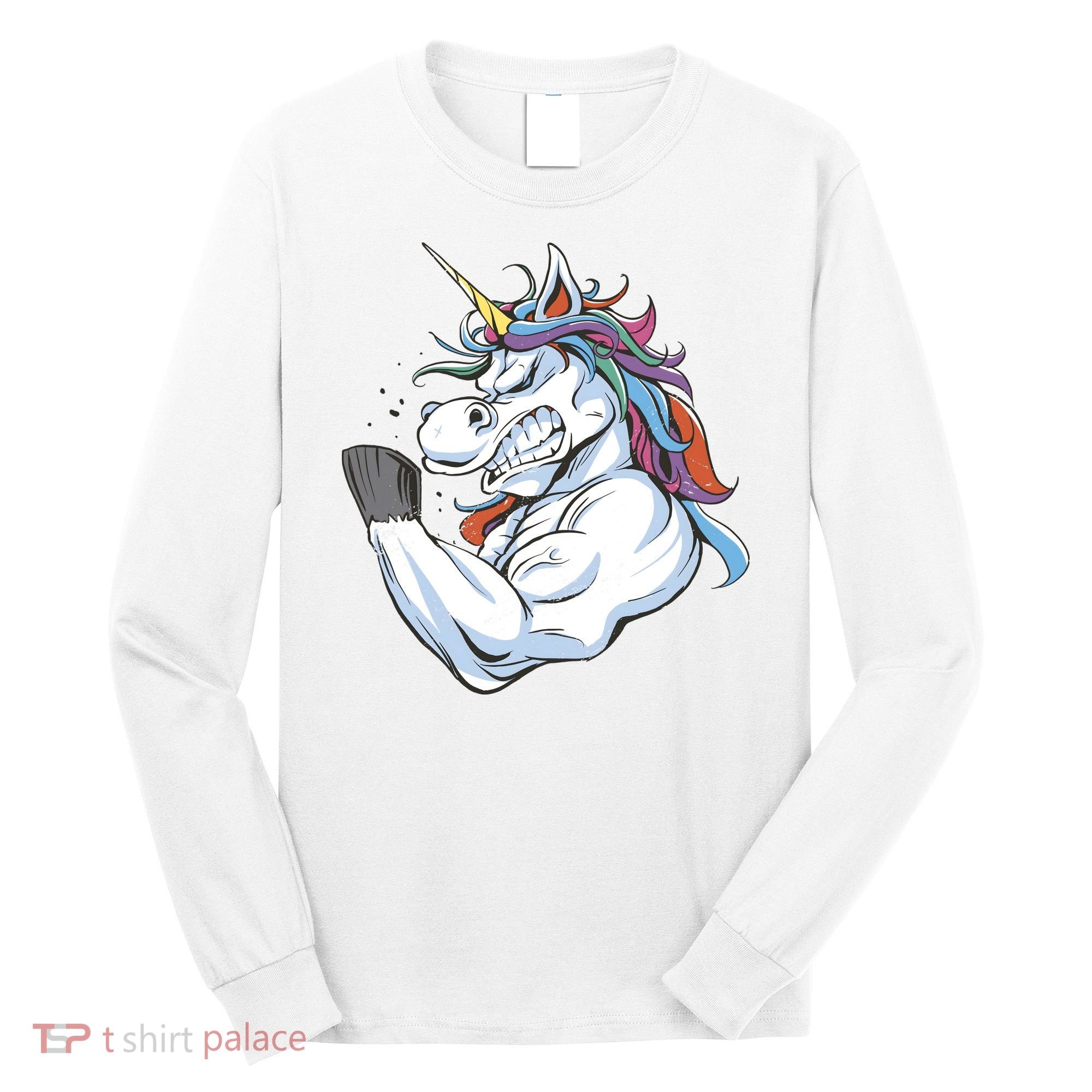 Strong Unicorn Creature Long Sleeve Shirt
