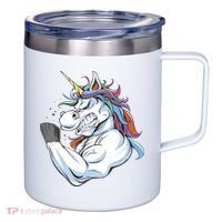 Strong Unicorn Creature 12oz Stainless Steel Coffee Mug thumb 0