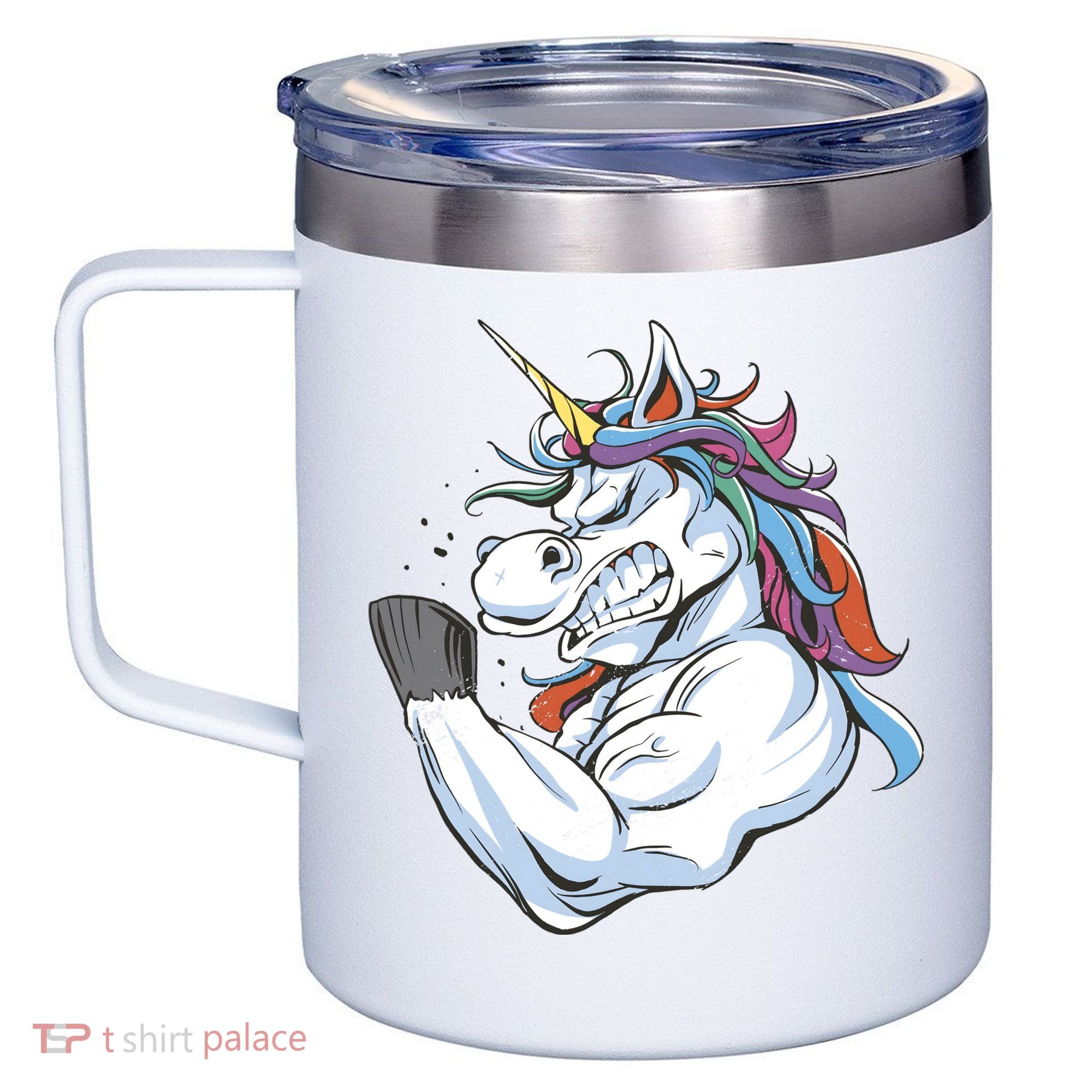 Strong Unicorn Creature 12oz Stainless Steel Coffee Mug