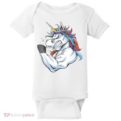 Strong Unicorn Creature Baby Bodysuit