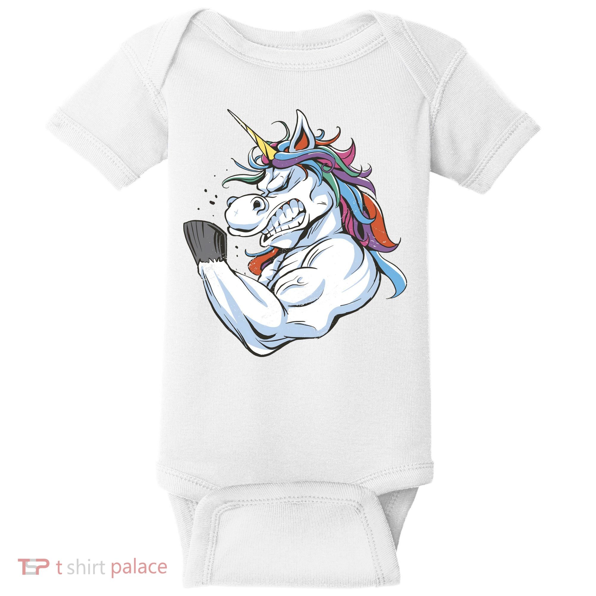 Strong Unicorn Creature Baby Bodysuit