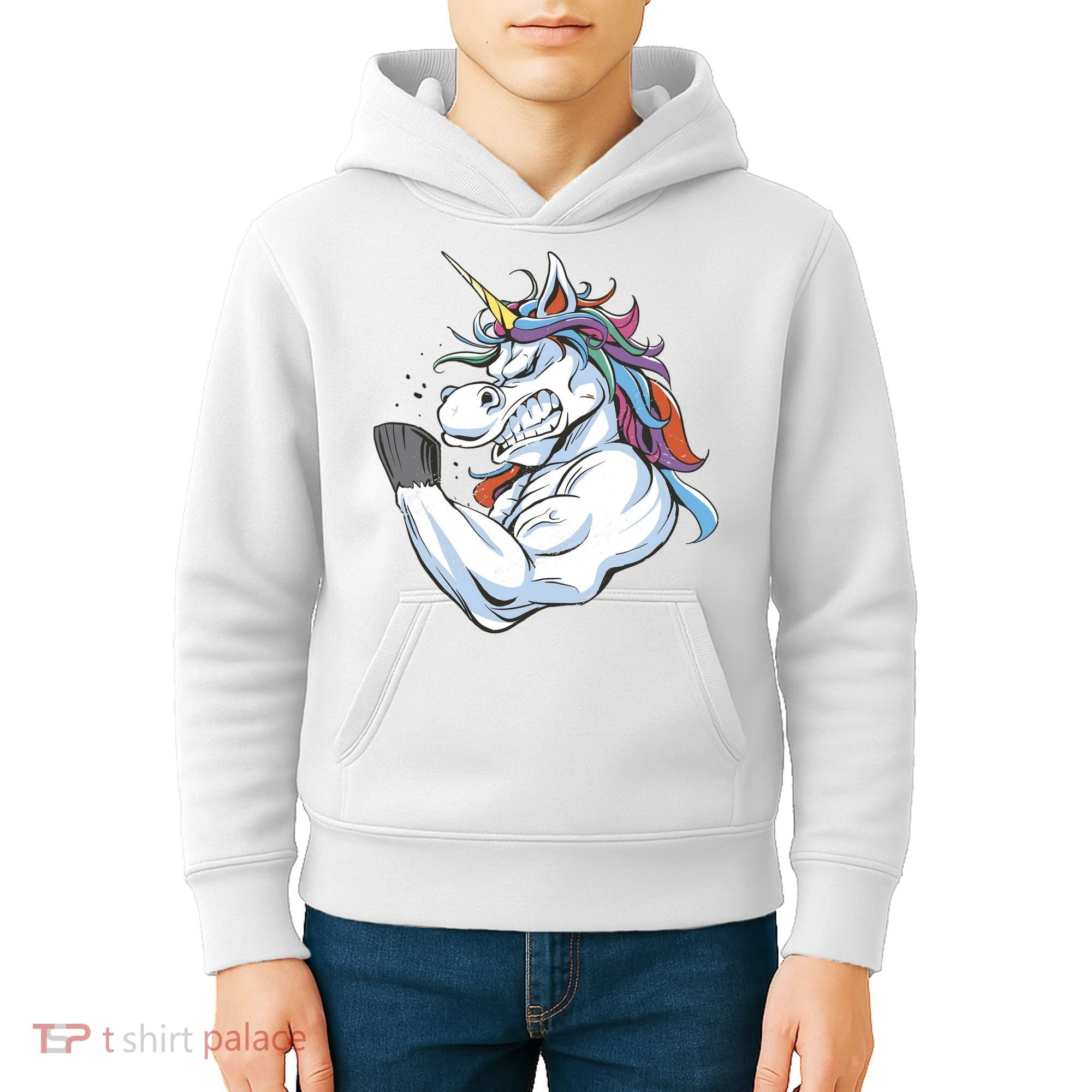 Strong Unicorn Creature Kids Hoodie