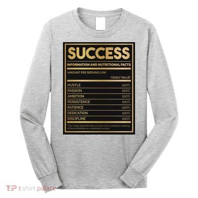 Success Nutritional Facts Long Sleeve Shirt