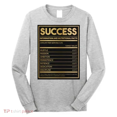 Success Nutritional Facts Long Sleeve Shirt