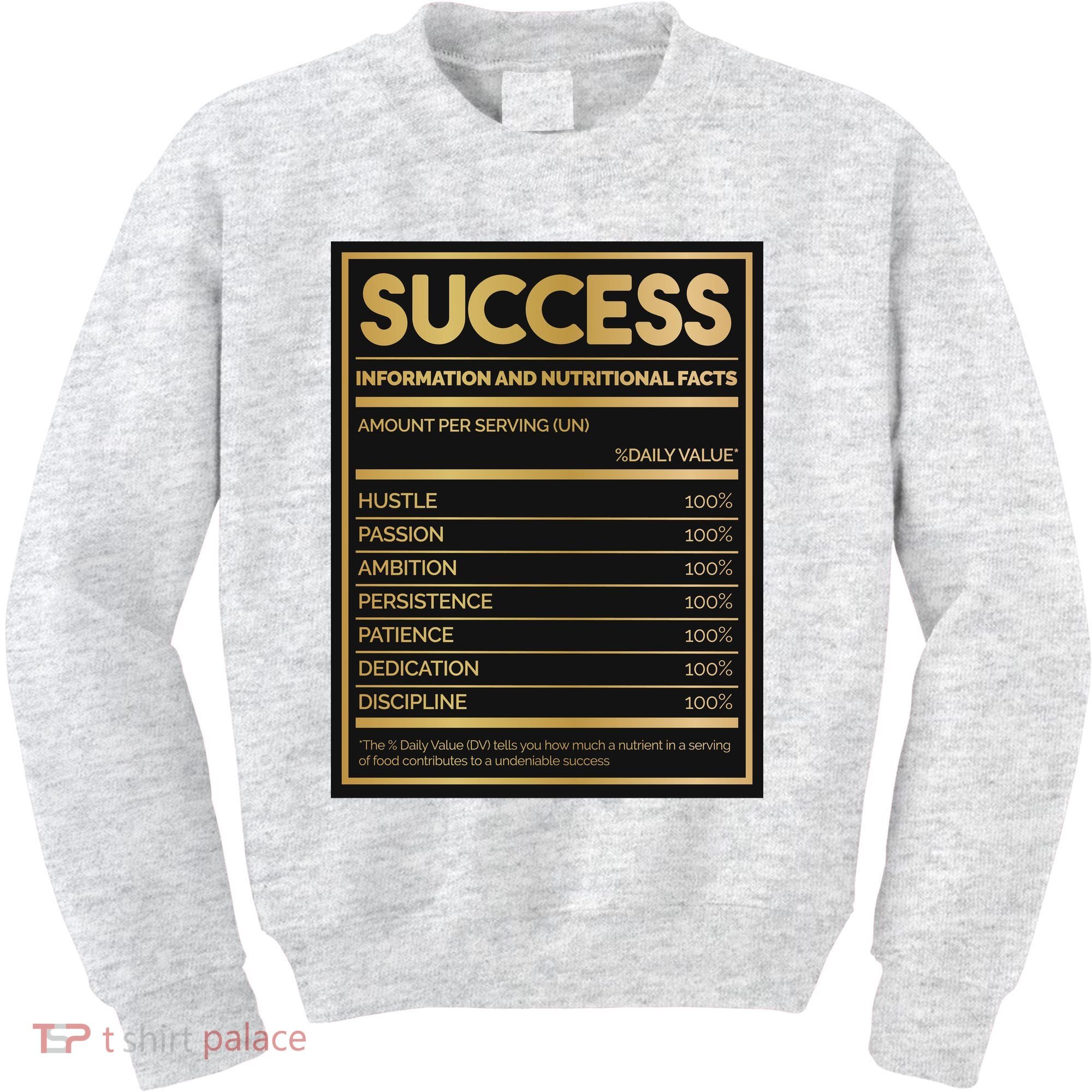 Success Nutritional Facts Kids Sweatshirt