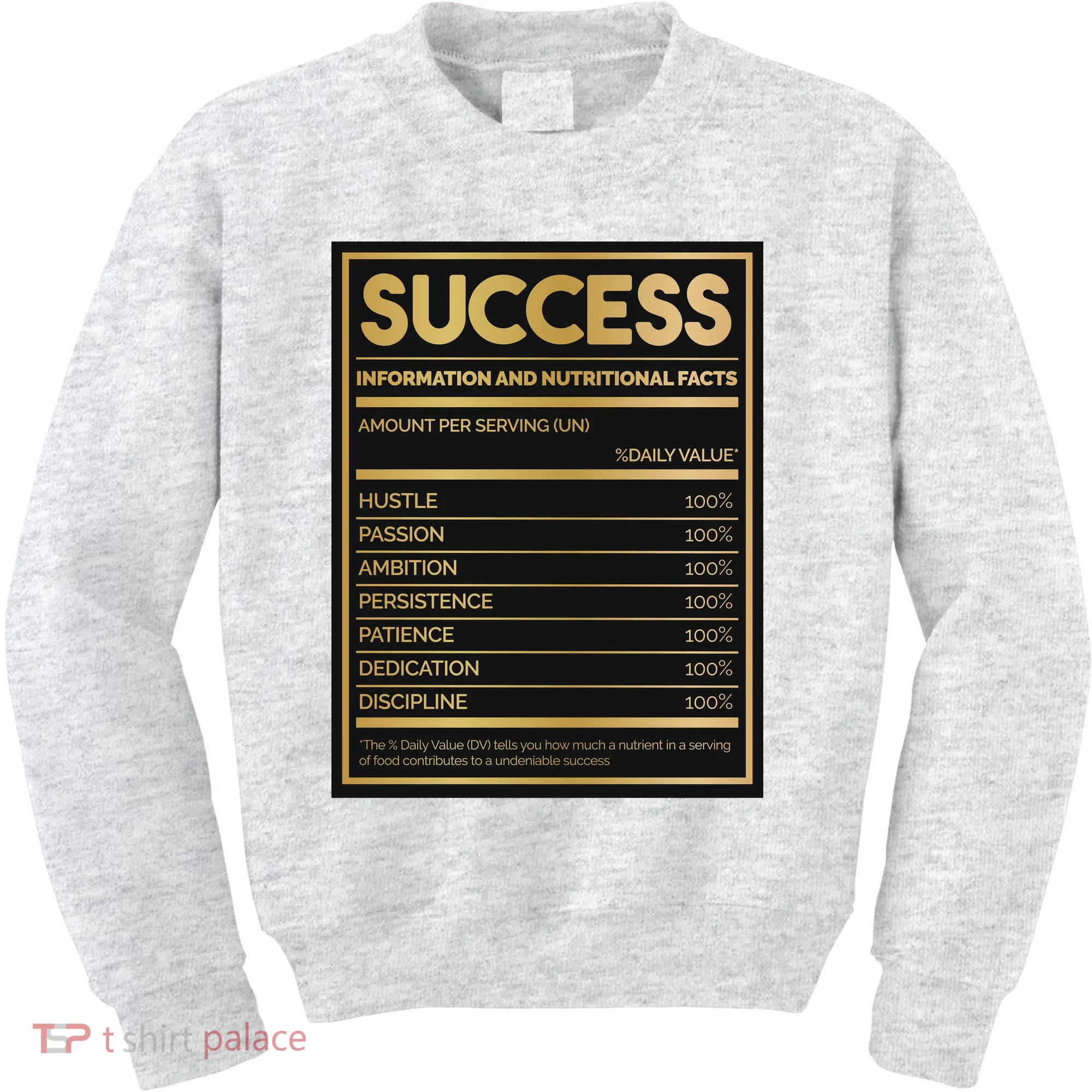 Success Nutritional Facts Kids Sweatshirt