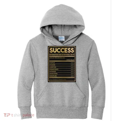 Success Nutritional Facts Kids Hoodie