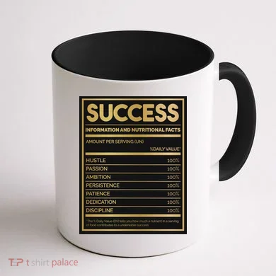 Success Nutritional Facts Coffee Mug back