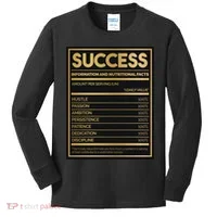 Success Nutritional Facts Kids Long Sleeve Shirt thumb 0