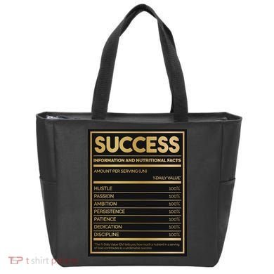 Success Nutritional Facts Tote Bag