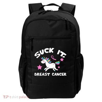 Suck It Breast Cancer unicorn Backpack
