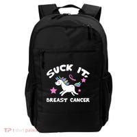 Suck It Breast Cancer unicorn Backpack thumb 0