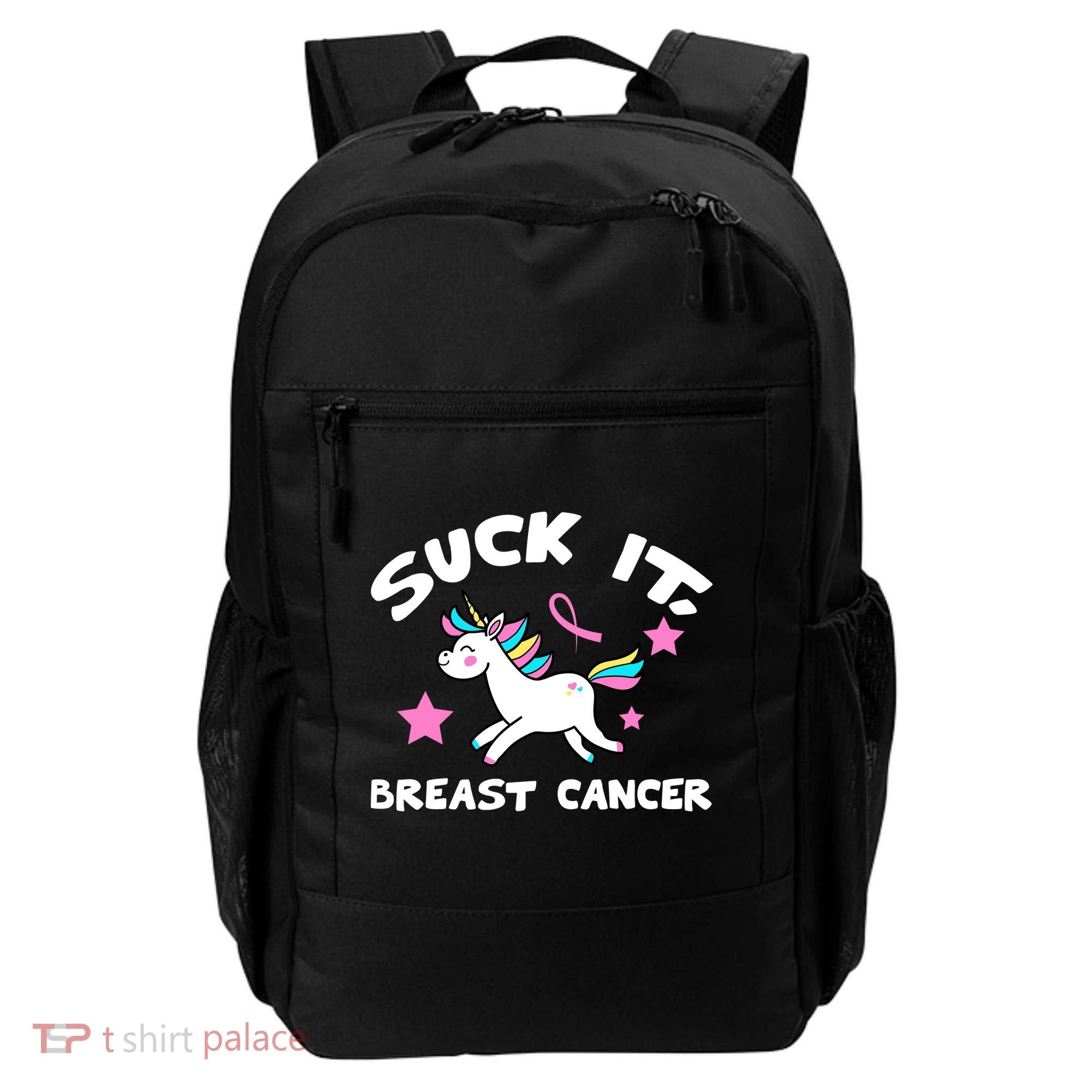 Suck It Breast Cancer unicorn Backpack