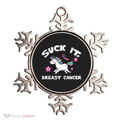 Suck It Breast Cancer unicorn Ornament