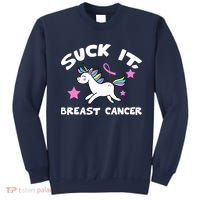 Suck It Breast Cancer unicorn Sweatshirt thumb 0