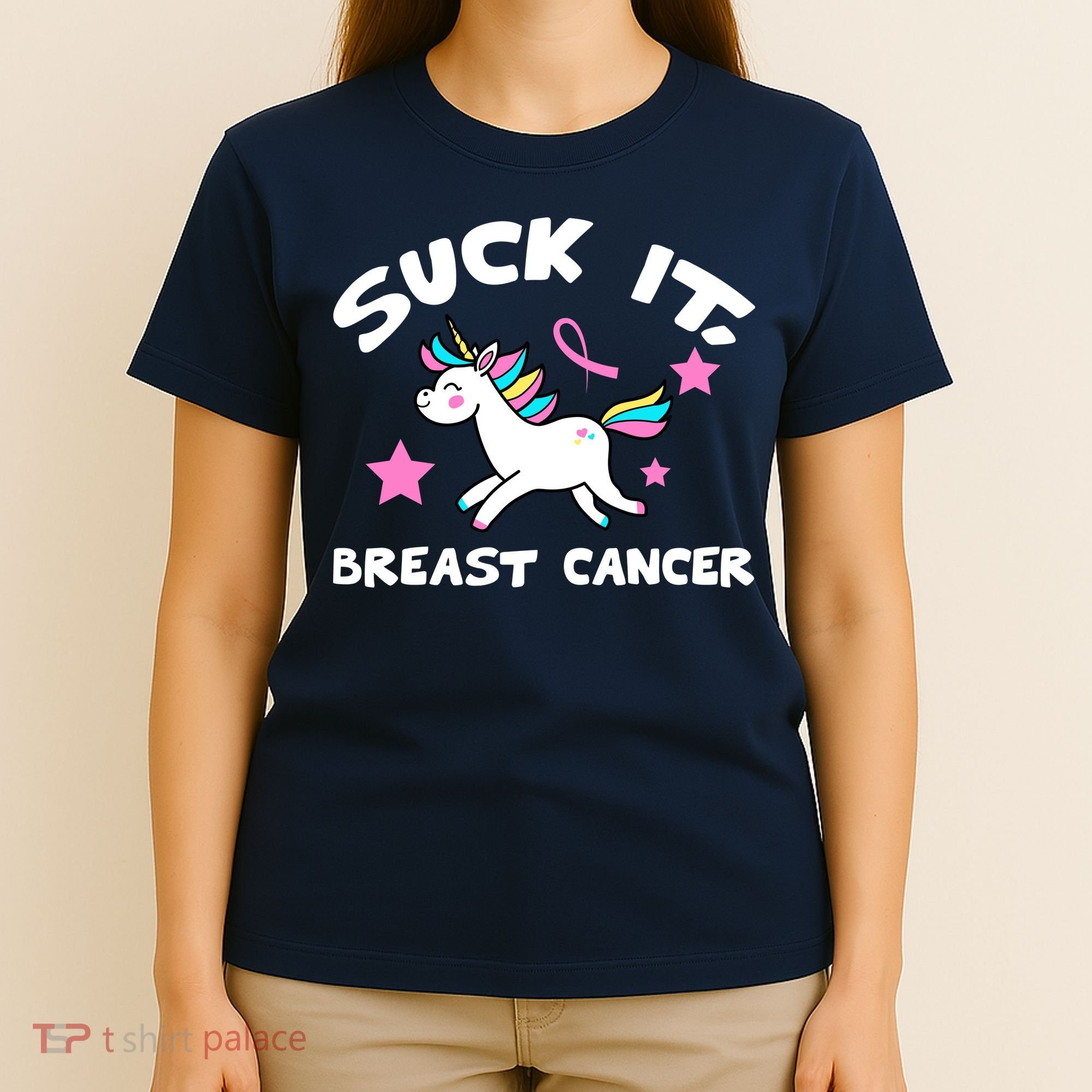 Suck It Breast Cancer unicorn T-Shirt