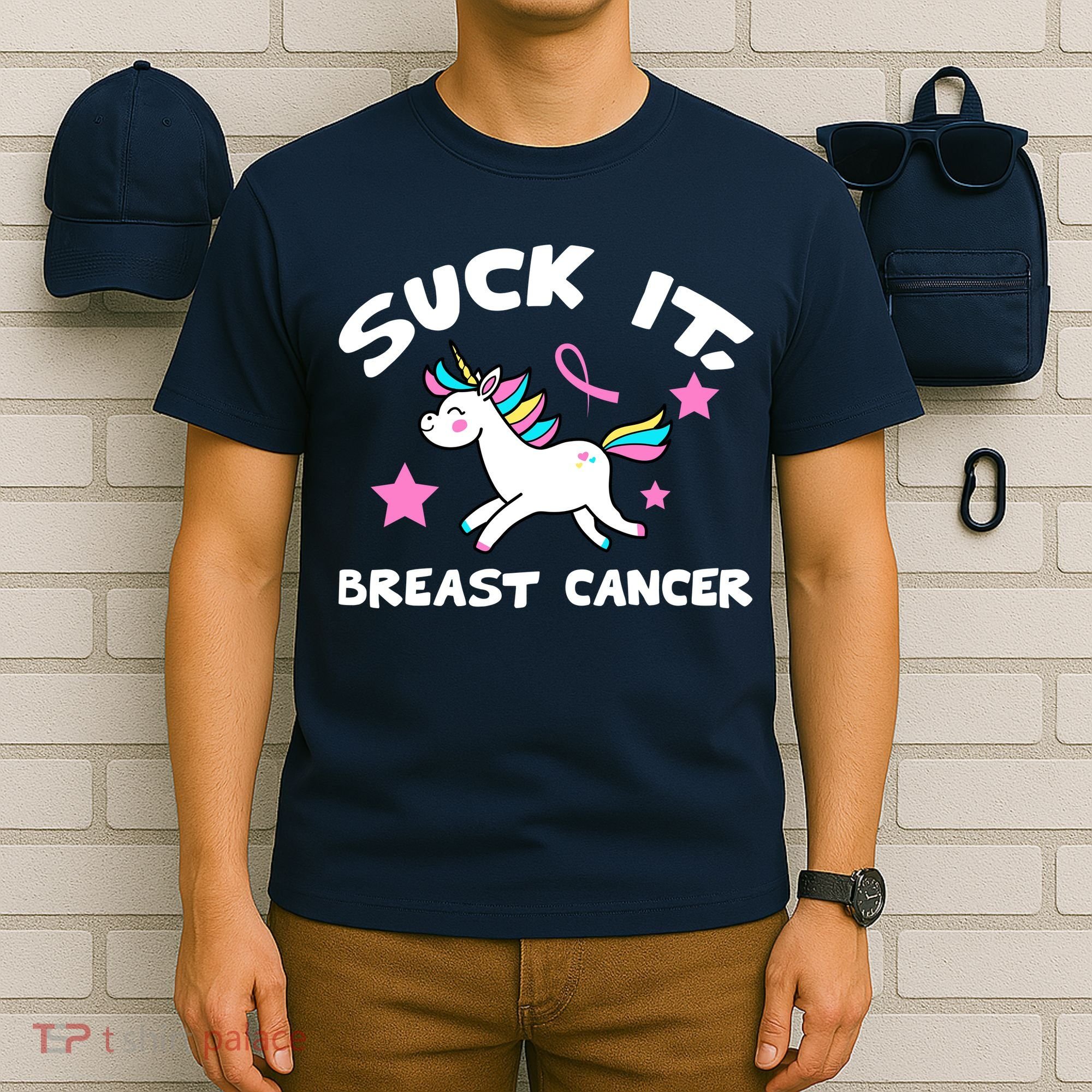 Suck It Breast Cancer unicorn T-Shirt
