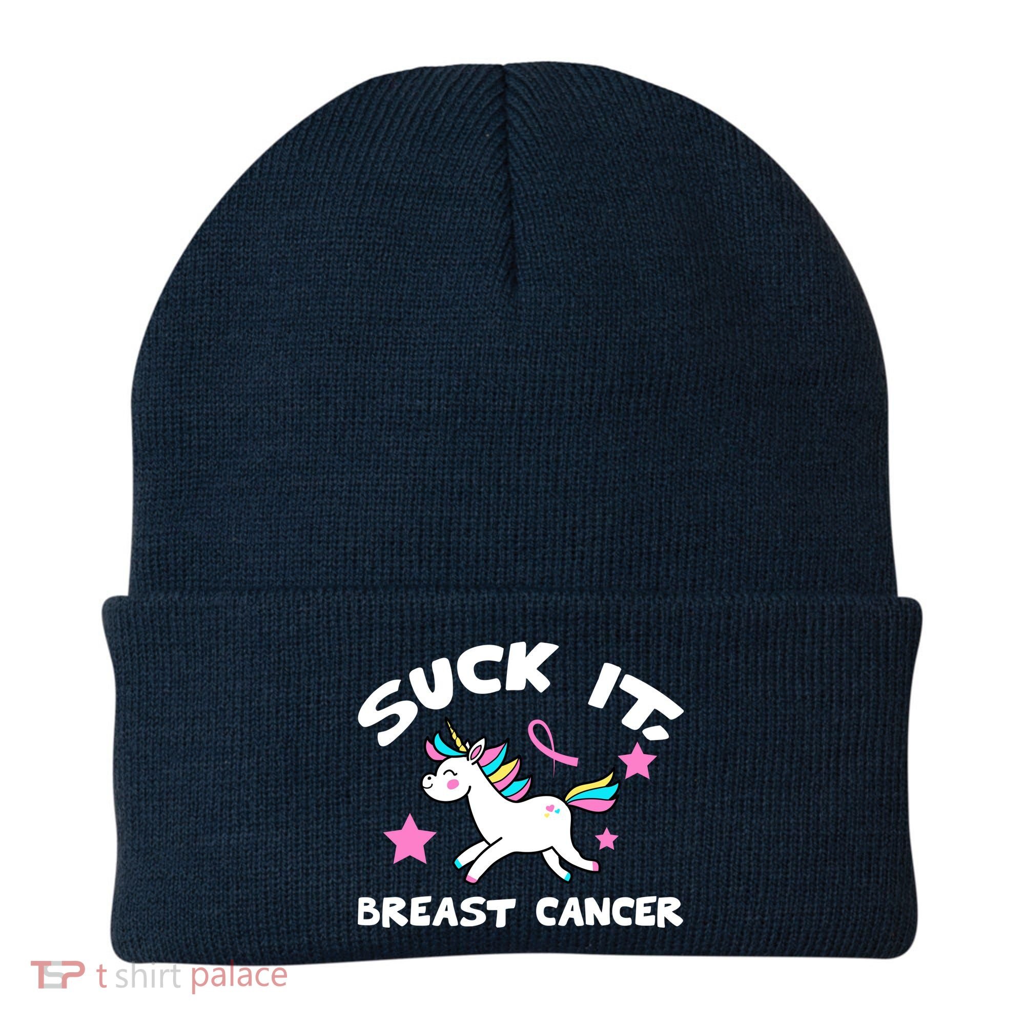 Suck It Breast Cancer unicorn Beanie
