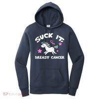 Suck It Breast Cancer unicorn Women's Hoodie thumb 0