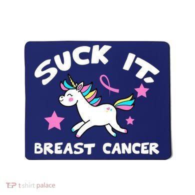 Suck It Breast Cancer unicorn Mousepad