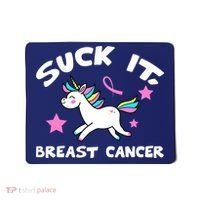 Suck It Breast Cancer unicorn Mousepad thumb 0