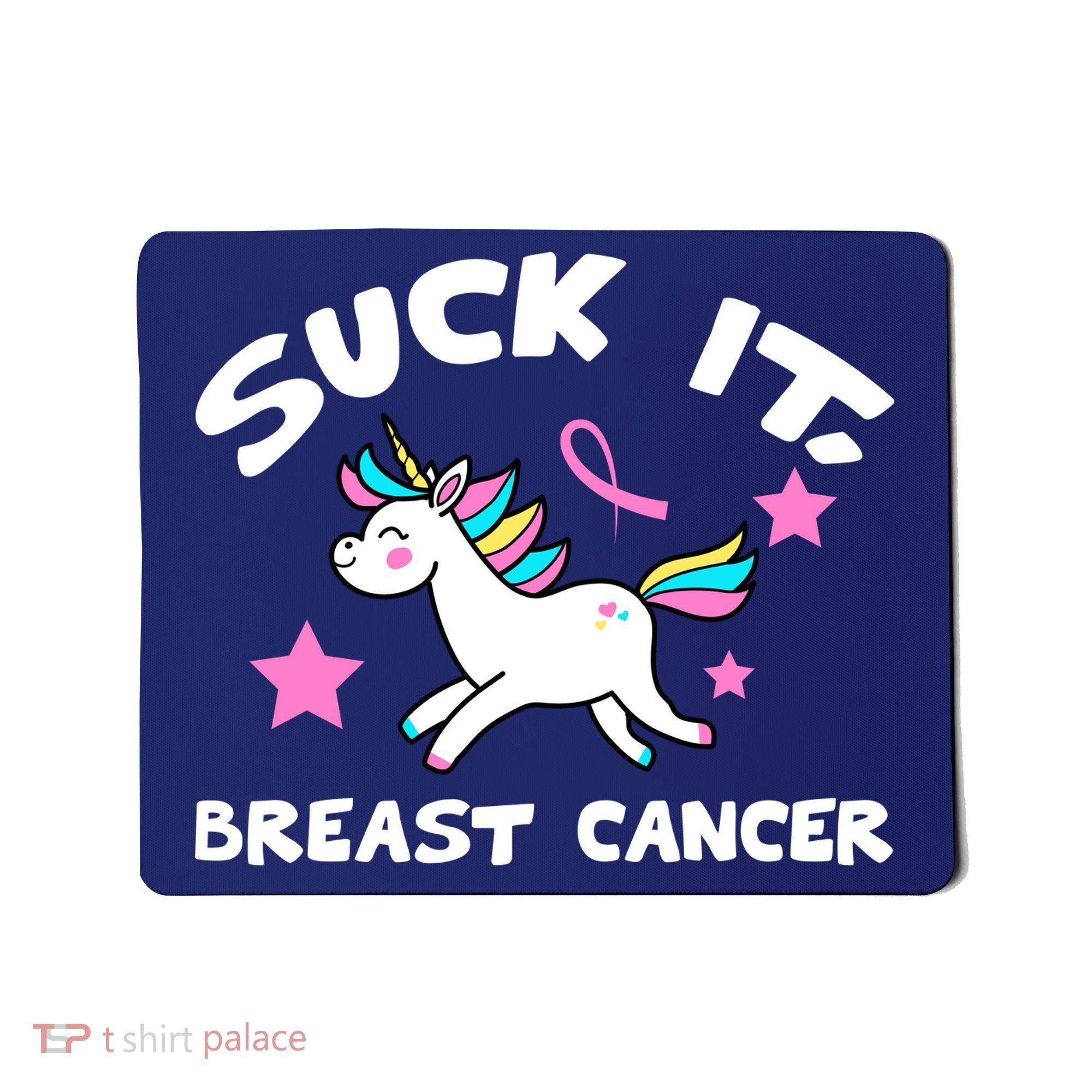 Suck It Breast Cancer unicorn Mousepad