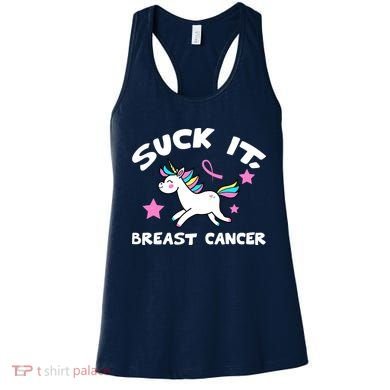 Suck It Breast Cancer unicorn Women's Tank Top