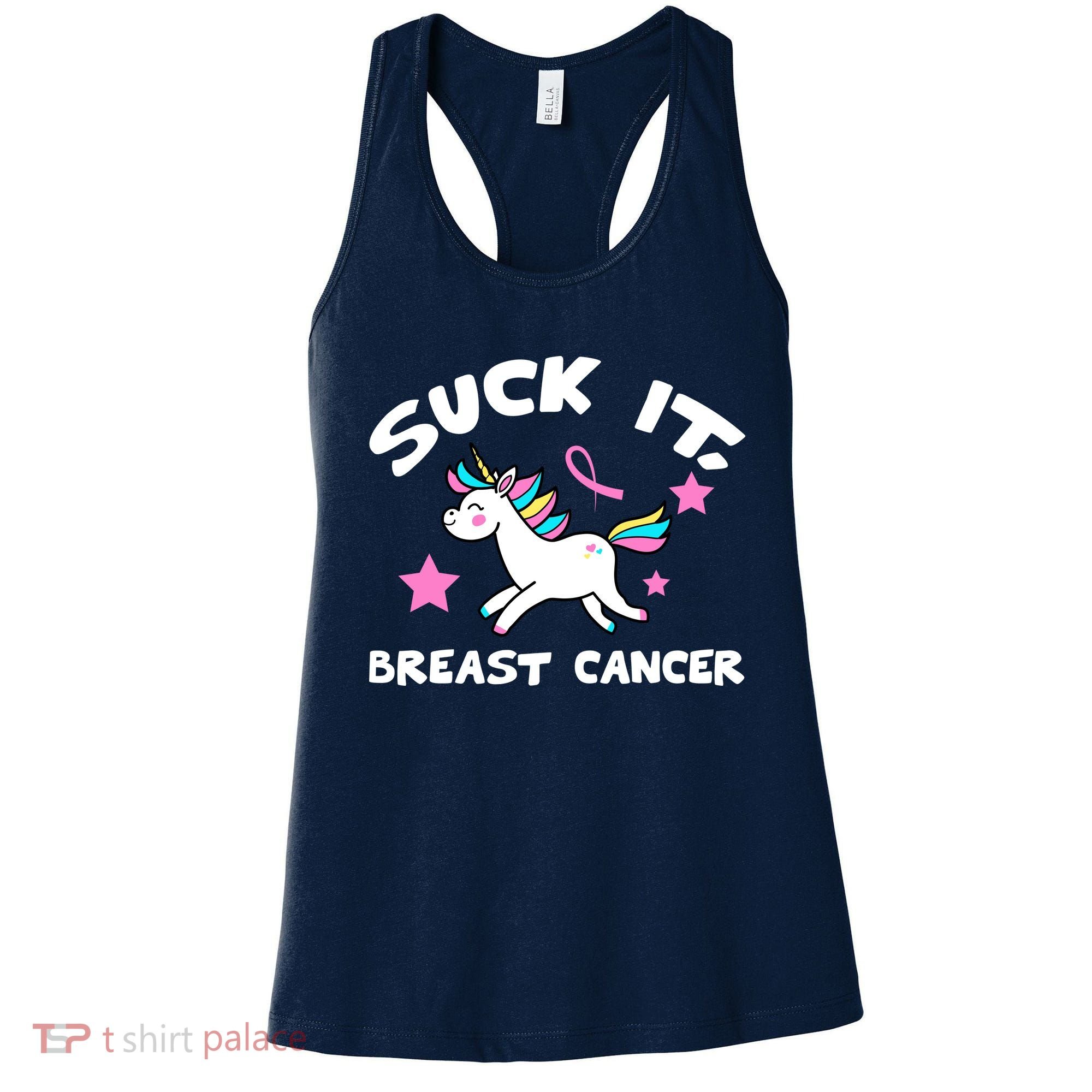 Suck It Breast Cancer unicorn Women's Tank Top