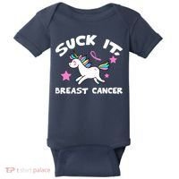 Suck It Breast Cancer unicorn Baby Bodysuit thumb 0