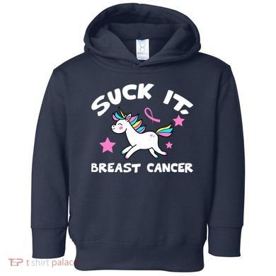 Suck It Breast Cancer unicorn Toddler Hoodie
