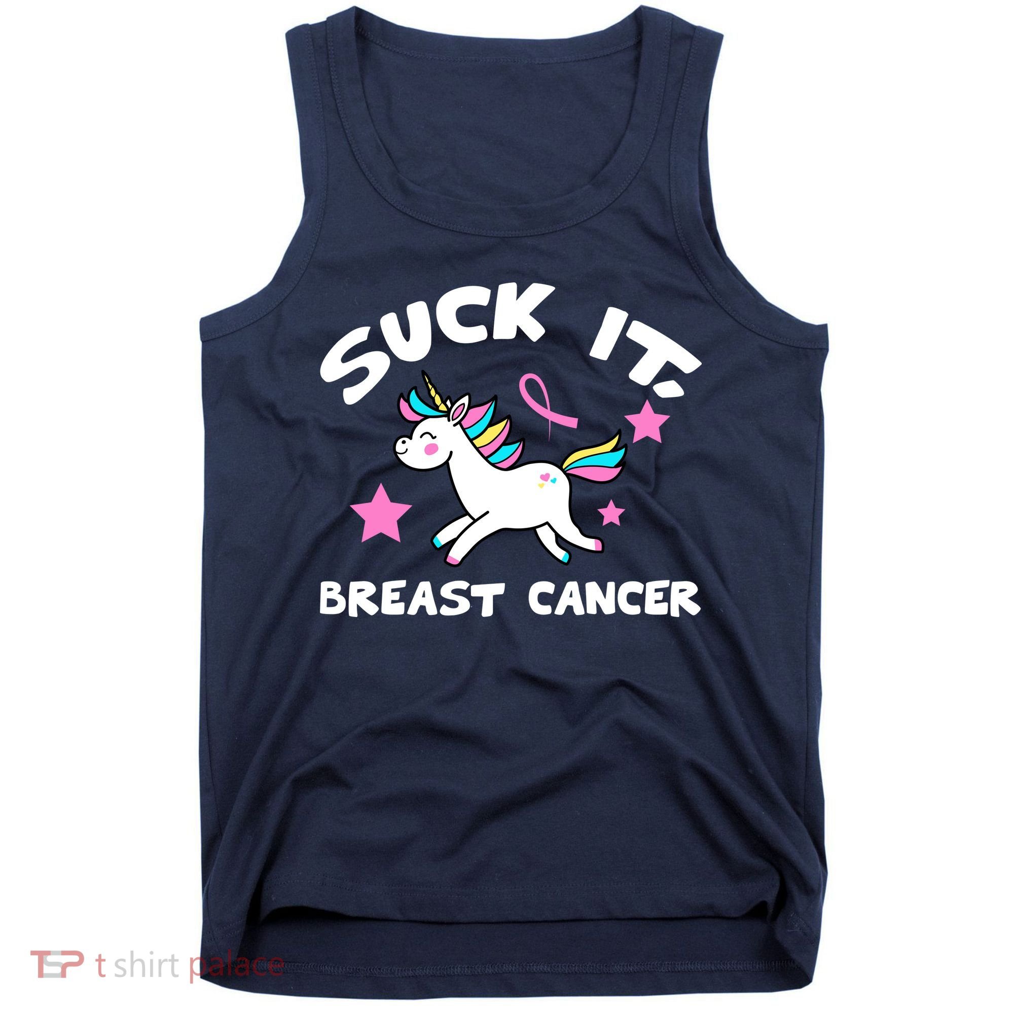 Suck It Breast Cancer unicorn Tank Top