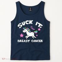 Suck It Breast Cancer unicorn Tank Top thumb 2